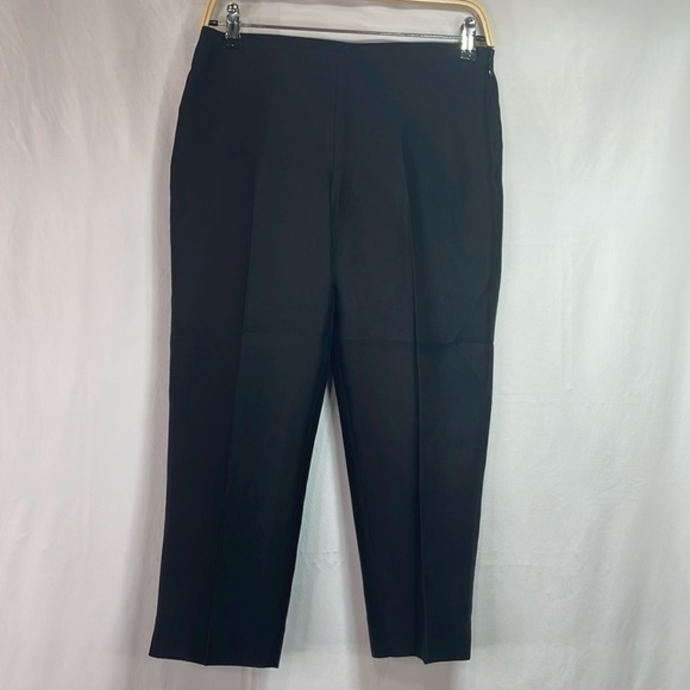 🧦 Talbots signature silk cotton blend cropped cigarette pant side zip